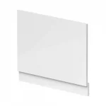 Straight Bath End Panel 700mm and Plinth High Gloss White