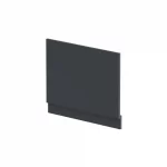 Straight Bath End Panel 700mm and Plinth Soft Black