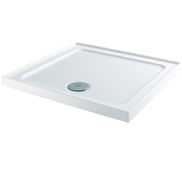 760 x 760 ABS Stone Low Profile Upstand Shower Tray