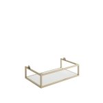 Zurcon 800 Brushed Brass/Black Frame & Shelf - 790w x 200h x 475d