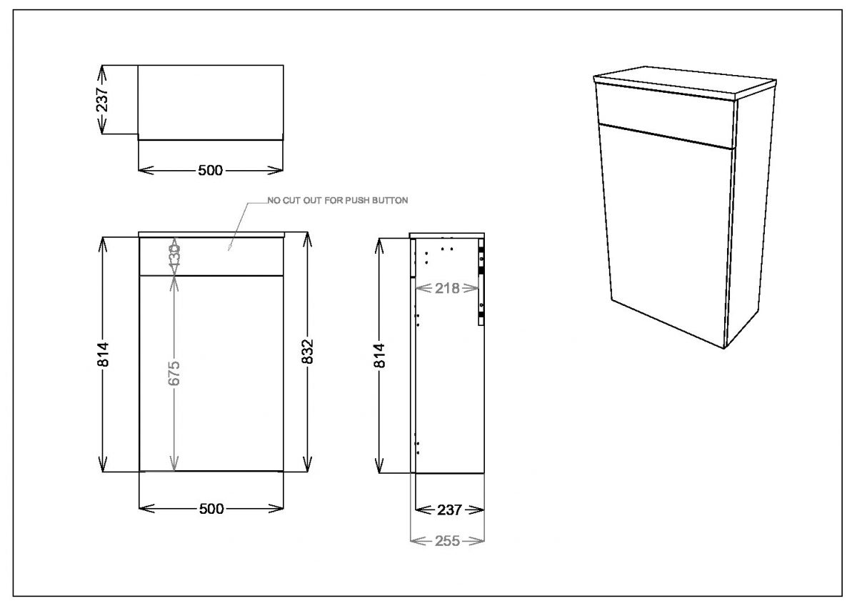 Hecto 500 WC Unit - 505w x 832h x 260d - Image 6