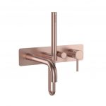 Orce Wall Mounted Bath & Shower Mixer - Brushed Bronze