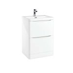 Borde 600 Floor Cabinet with Basin - 600w x 800h x 450d