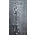 Orce Round Cool Touch Rigid Riser Shower with Adjustable Rigid Riser