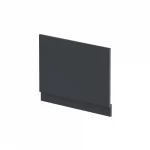 Straight Bath End Panel 750mm and Plinth Soft Black