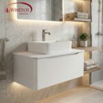 Elsa 800 Wall Hung Vanity Units with White Worktop