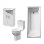 Single Ended Bath 1700mm x 700mm  With 550mm Vanity, Pan and Cistern