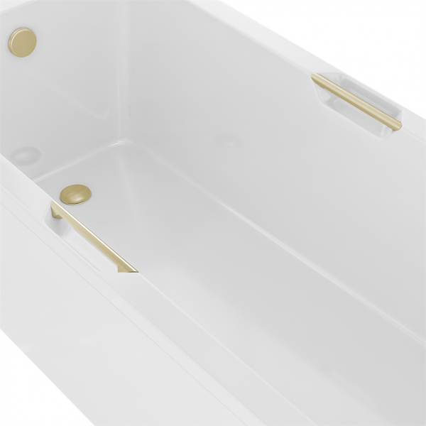 Portsmouth Brushed Brass Grips (Single)