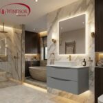 Elsa 900 Wall Hung Vanity Units Double Drawer with Worktop