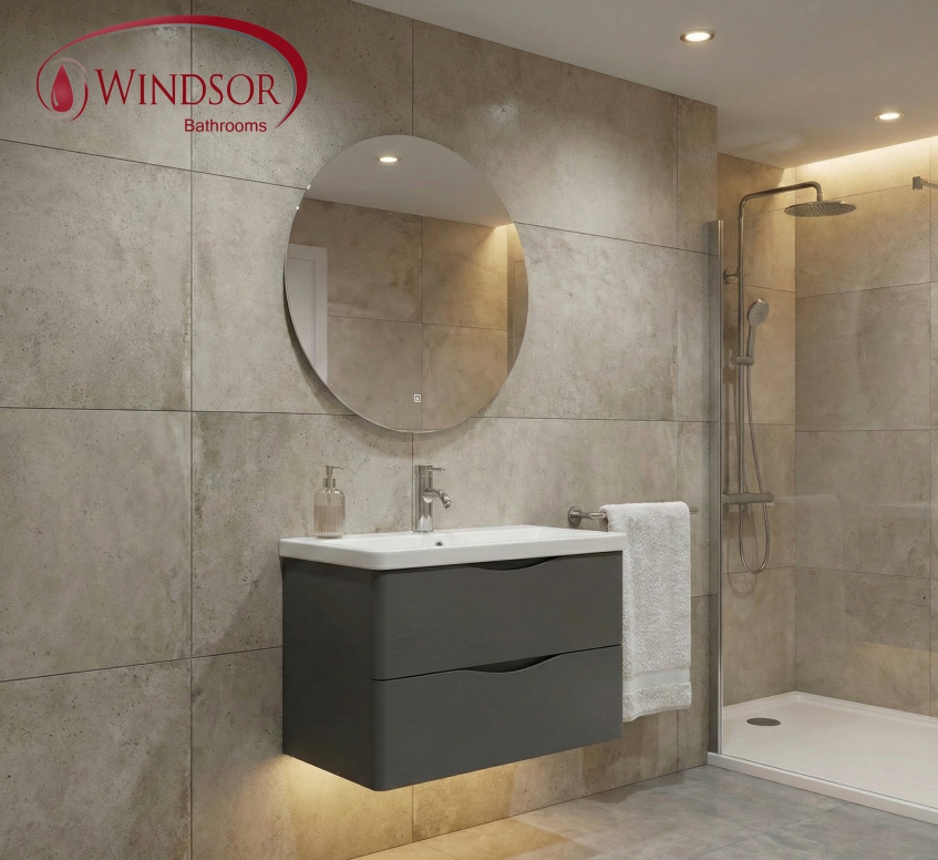 5 Elsa 700 Wall Hung Vanity Units Double Drawer with Basin - Image 1