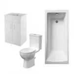 1700mm x 700mm Single Ended Bath With 500mm Vanity, Pan & amp; Cistern