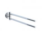 Jaquar Continental Swivel Towel Holder Twin Type, Stainless Steel