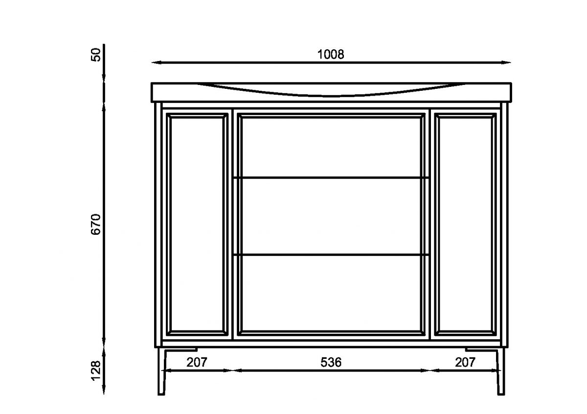 1000 Freestanding Cabinet & Basin - Image 2