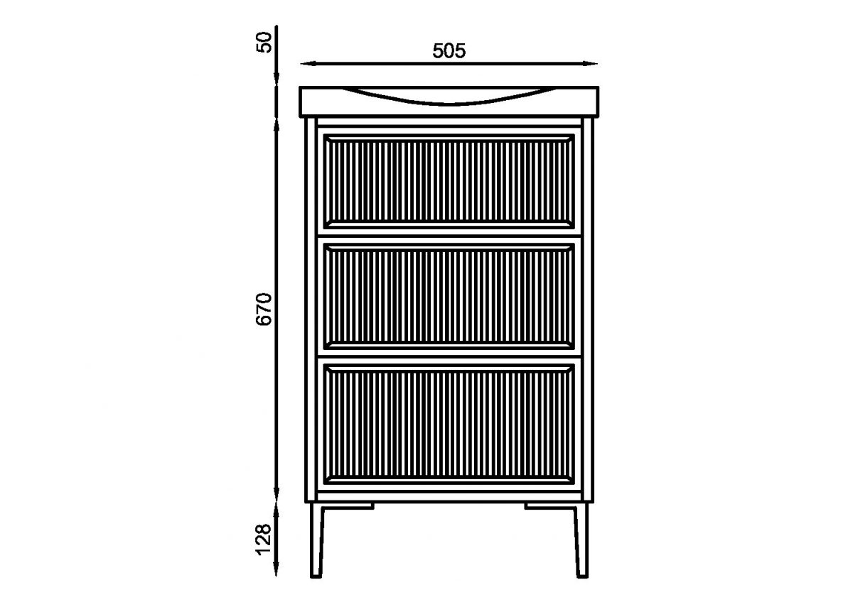 500 Freestanding Fluted Cabinet & Basin Stone - Image 4