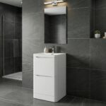 Borde 500 Floor Cabinet with Basin - 500w x 850h x 450d