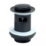 Black Round Slotted Sprung Basin Waste