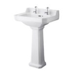 Carlton 560mm Basin & Pedestal 2 Tap Hole