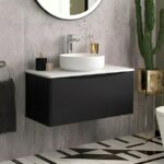 Elsa 800 Wall Hung Vanity Units with White Worktop