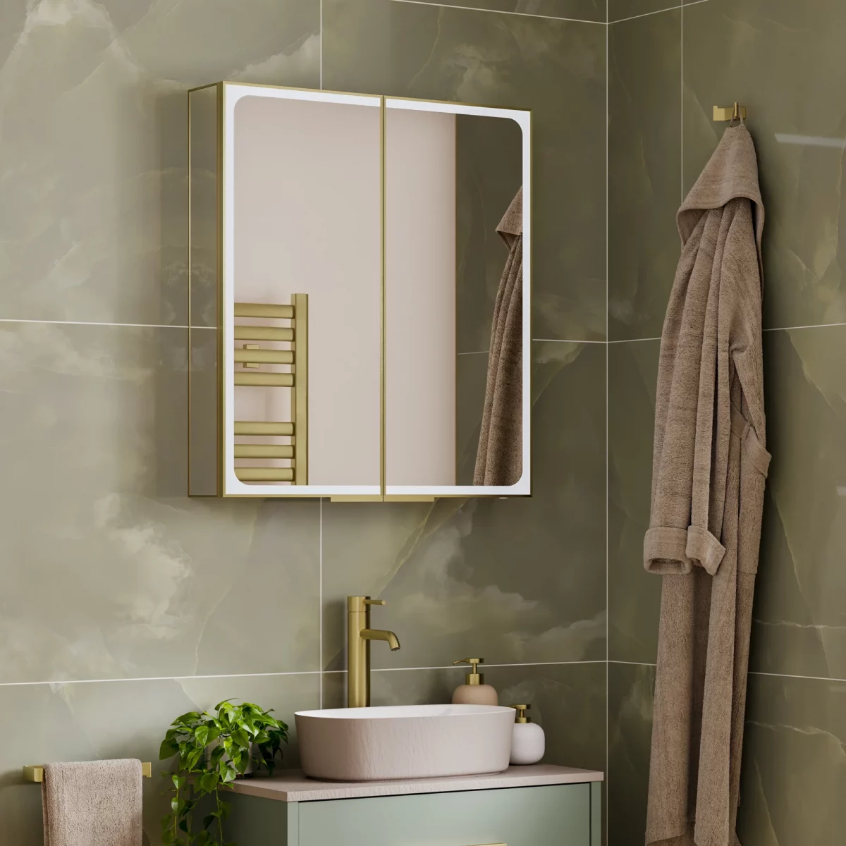 Yuna LED Aluminium Cabinets - Image 1