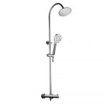 Jaquar Thermostatic Shower Mixer with Integrated Divertor and Adjust Height Upto 250mm Rigid Riser with Shower Head & Shower Handset