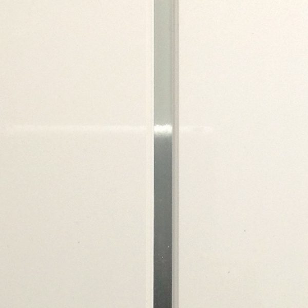 9.5mm White Ash & Chrome (Gloss) Classic Ceiling Panel