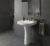 Jaquar Wall Hung Basin with Full Pedestal and Fixing Accessories - Image 2