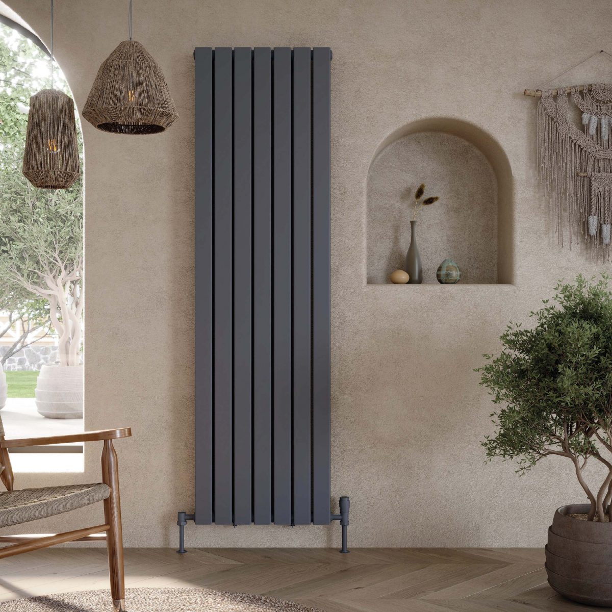 Leicester Towel Radiators Towel Rail 1600h x 544w x 52d mm - Image 3