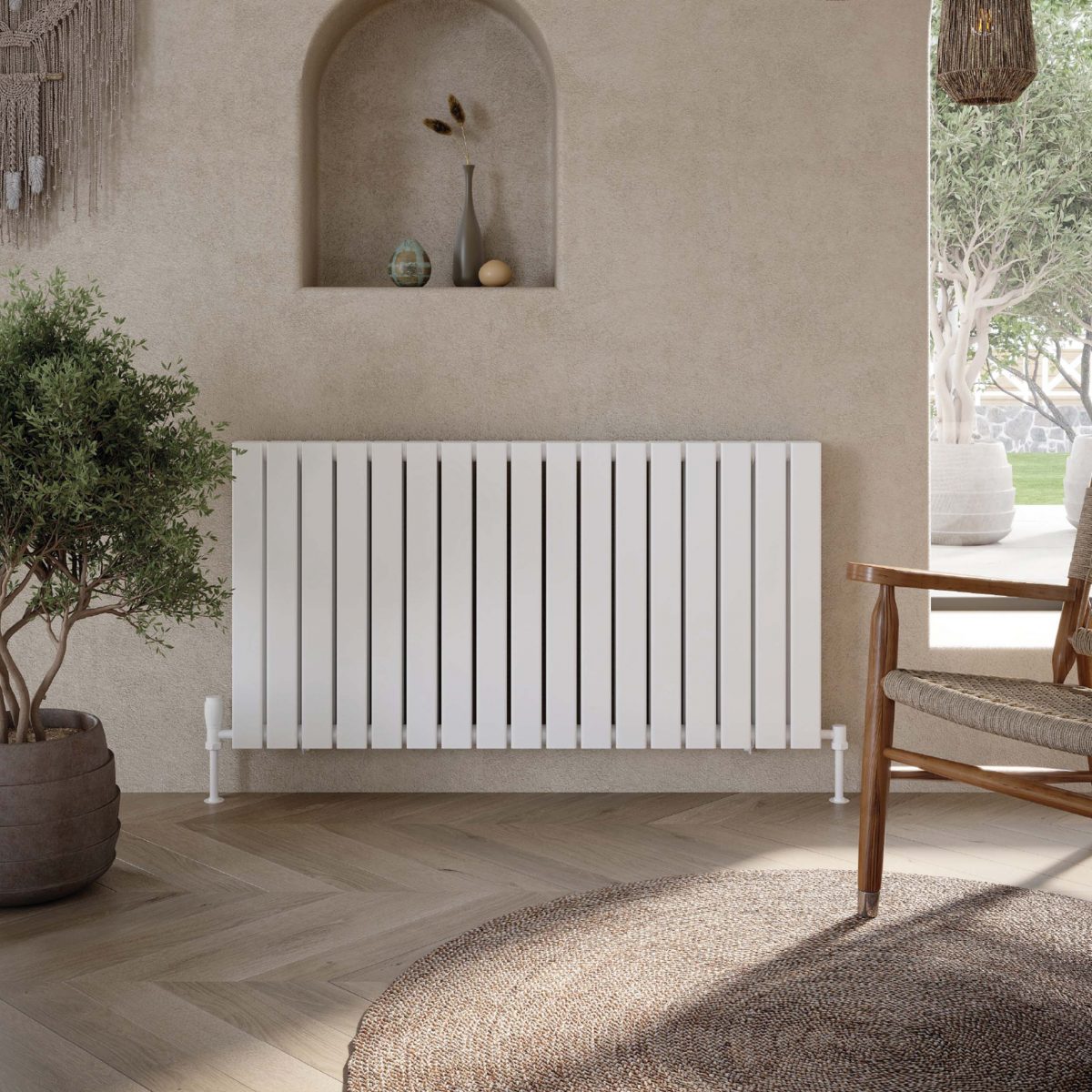 Leicester Towel Radiators Towel Rail 600h x 1158w x 69d mm - Image 1