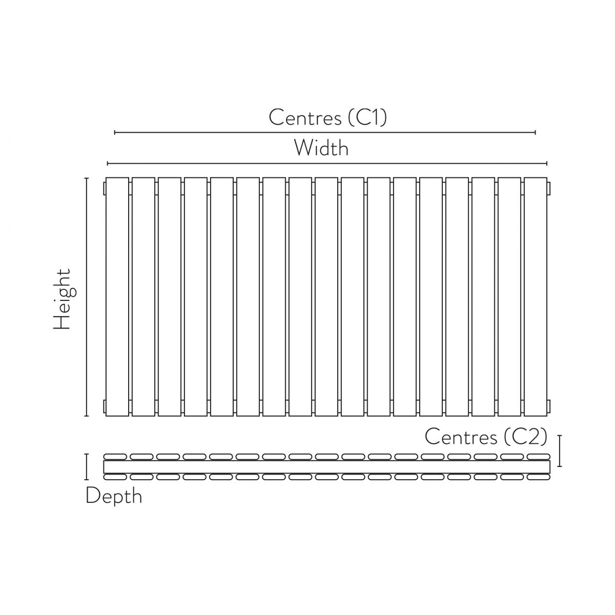Leicester Towel Radiators Towel Rail 600h x 1158w x 69d mm - Image 7