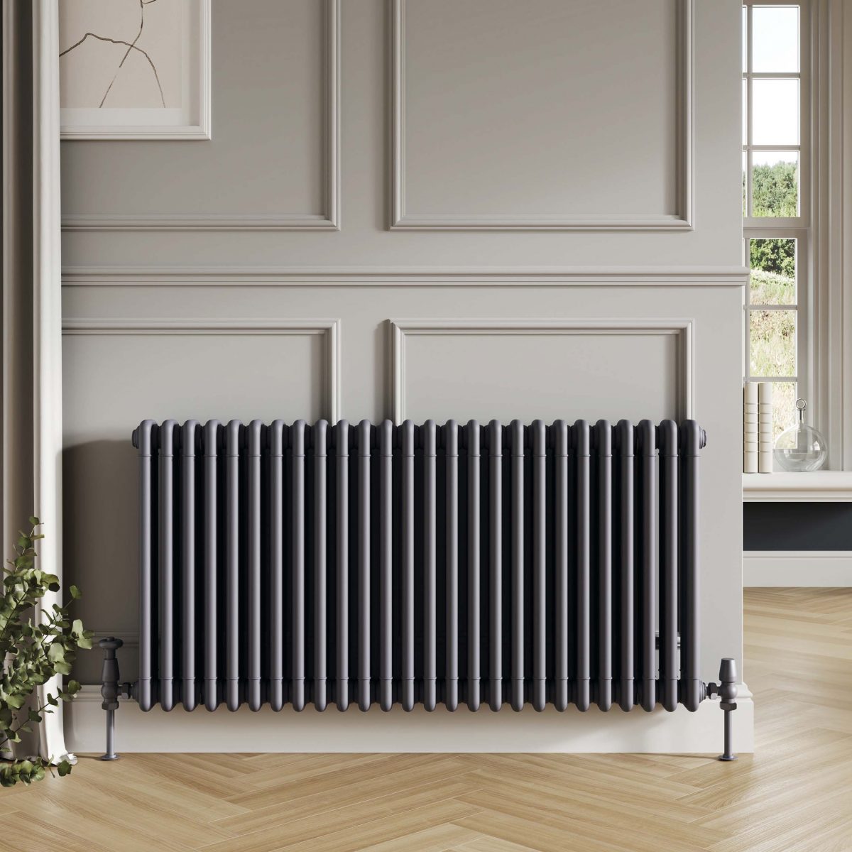 Newcastle Towel Radiators 3 Column Towel Rail 600h x 1190w x 70d mm - Image 1
