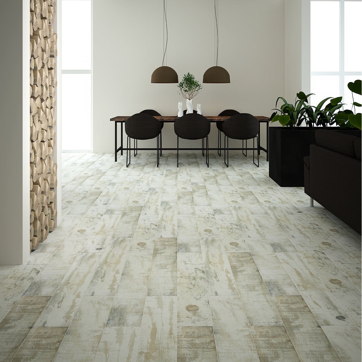 Roof-Matt-White-900x150-Porcelain-Wall-Floor-Tile-1 Roof White Porcelain Wall & Floor Tiles 15 x 90 CM - Image 1