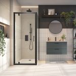 S6 Black Pivot Door 900