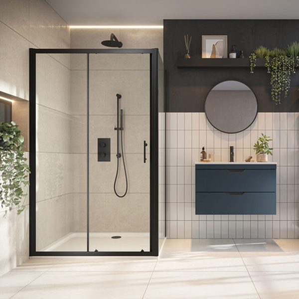S6 Black Sliding Door 1000