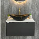 Elsa 500 Wall Hung Vanity Units with White Worktop