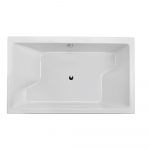 Jaquar Kubix Prime 1800x1100x470mm Built-In Bath Tub With Powder Coated MS Frame