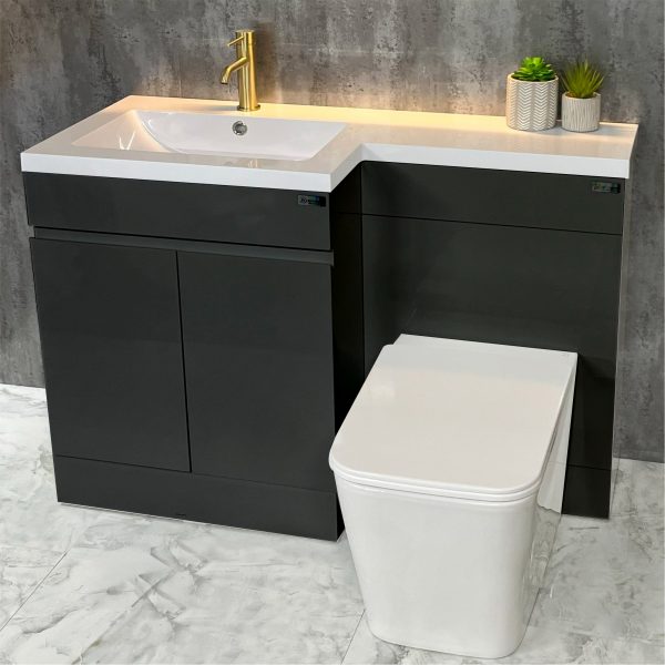 Vale 1100 Vanity Unit & Back to Wall with Basin Left