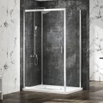 MBox Sliding door with optional Side Panel - Chrome